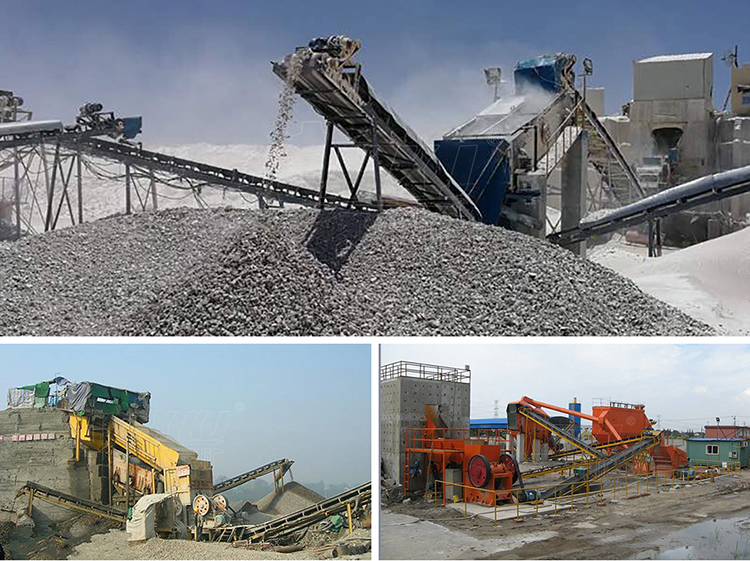 Stone crushing production site
